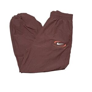 Nike Sportswear Trend Swoosh Woven Jogger Baggy Pants Brown Women's Size Medium